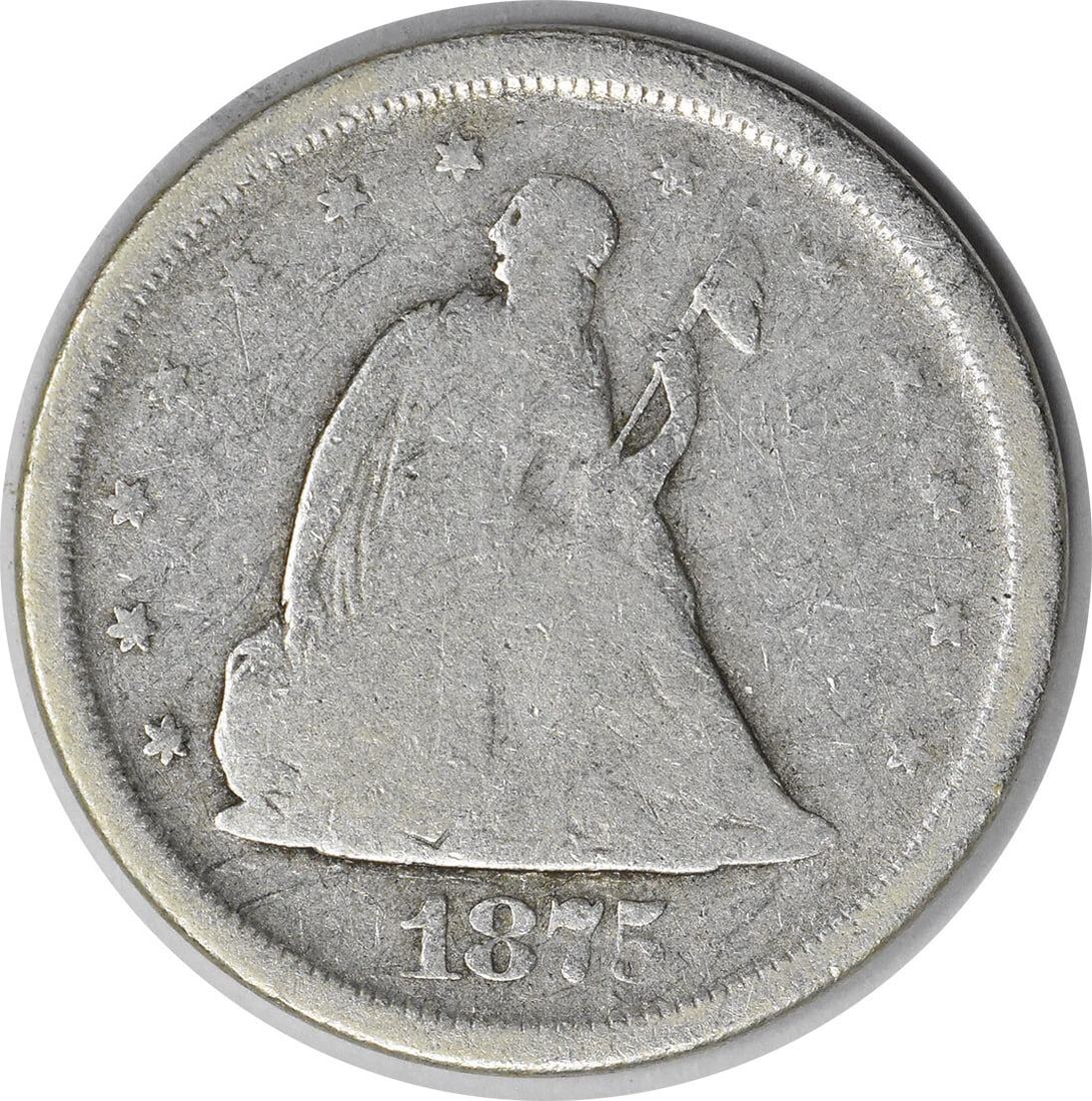 1875-S Twenty Cent Silver Piece G Uncertified (1 of 2)