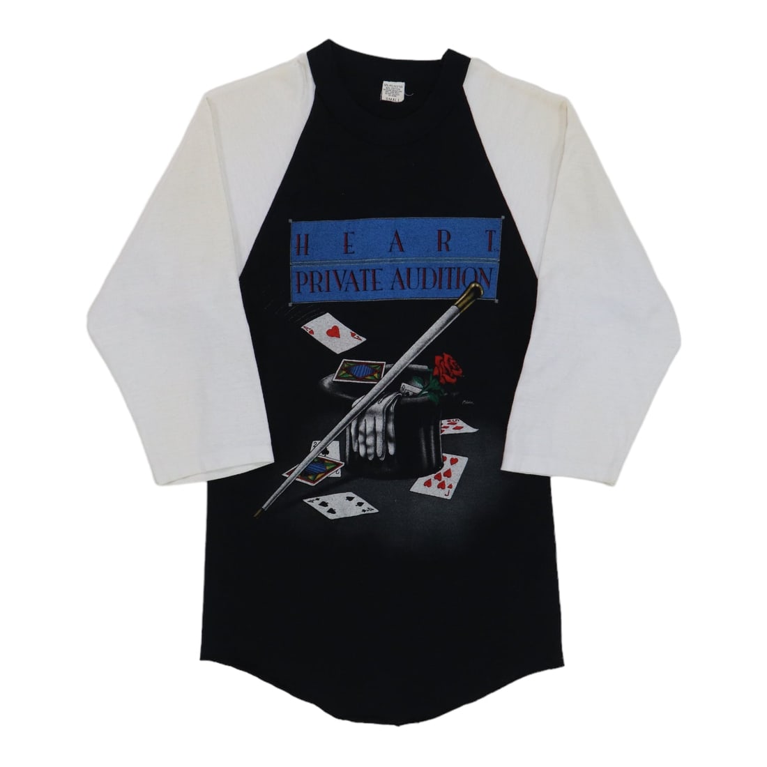 1982 Heart Private Audition Tour Jersey Shirt: 1982 Heart Private Audition Tour Jersey Shirt This authentic vintage 1982 Heart Private Audition Tour jersey shirt is a small size, made from a 50/50 poly/cotton blend, in good condition with no