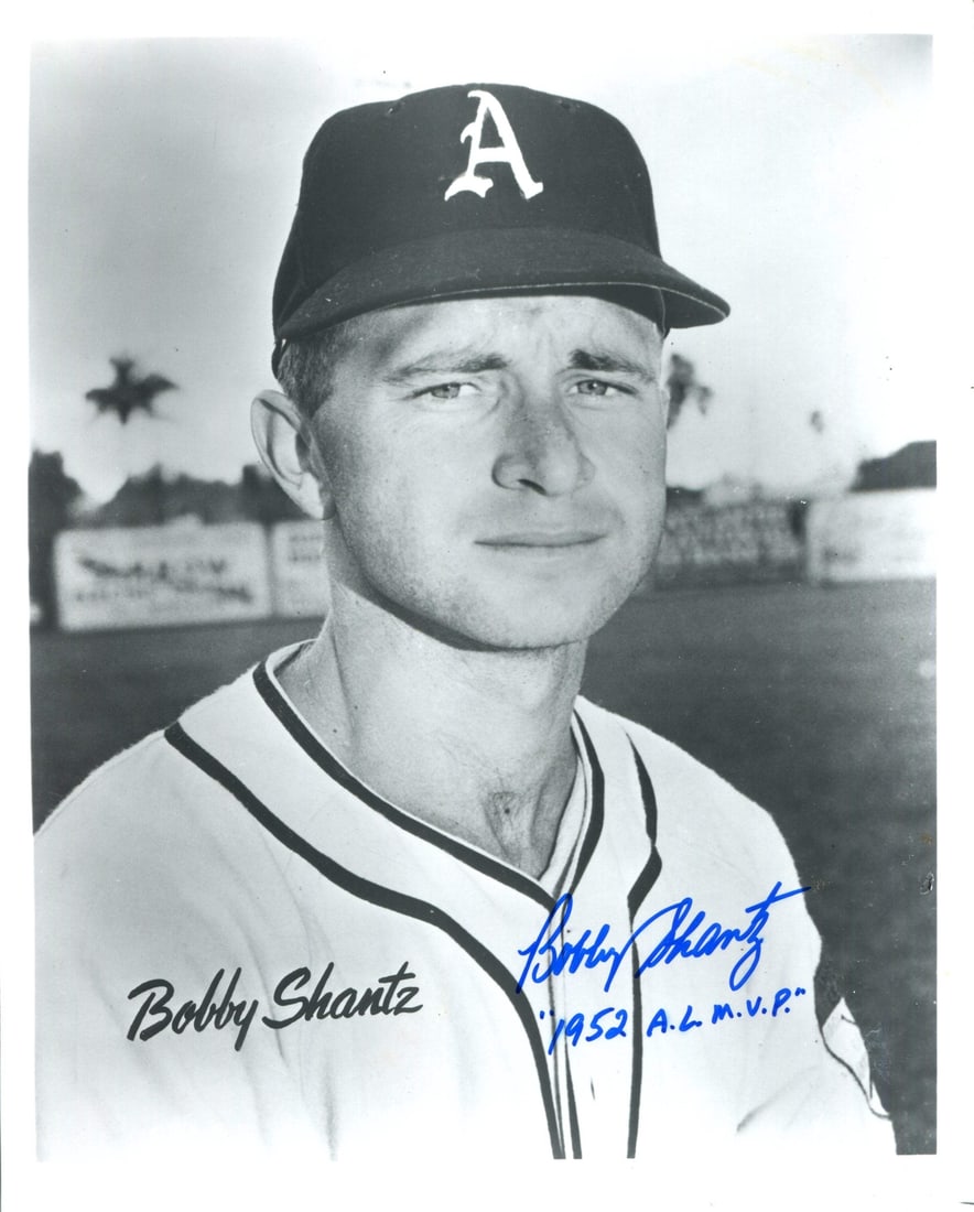 Bobby Shantz Autographed 8x10 Photo: Bobby Shantz Autographed 8x10 Photo This 8x10 photo of Bobby Shantz is signed in blue sharpie, with authenticity provided by Rich Altman, including a Certificate of Authenticity. Item Specifics: