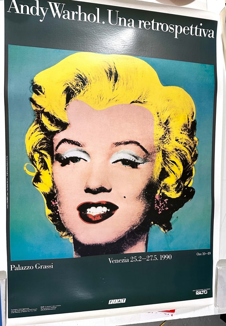 Marilyn Andy Warhol Retrospective 1990 Vintage Pop Art Poster On Linen (1 of 5)