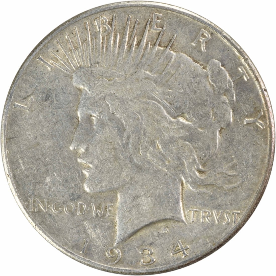 1934-S Peace Silver Dollar EF Uncertified (1 of 2)