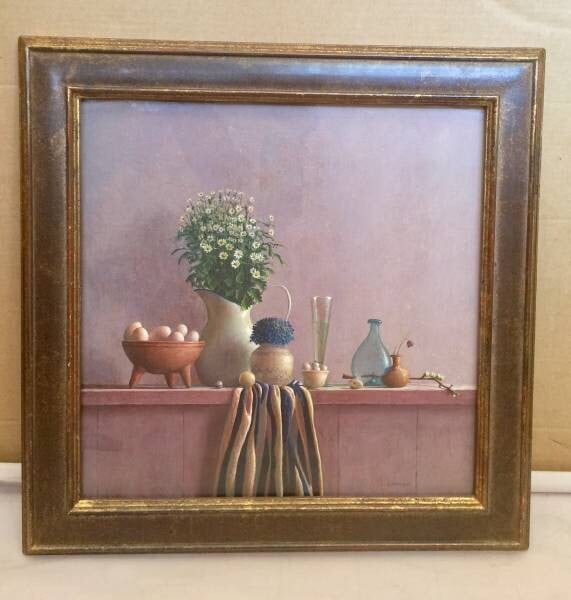 Julien Landa Original Painting Oil on Canvas Signed Framed - Still Life SPRING (1 of 3)