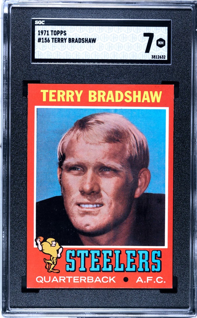 Terry Bradshaw 1971 Topps Card #156 (SGC NM 7) (1 of 2)