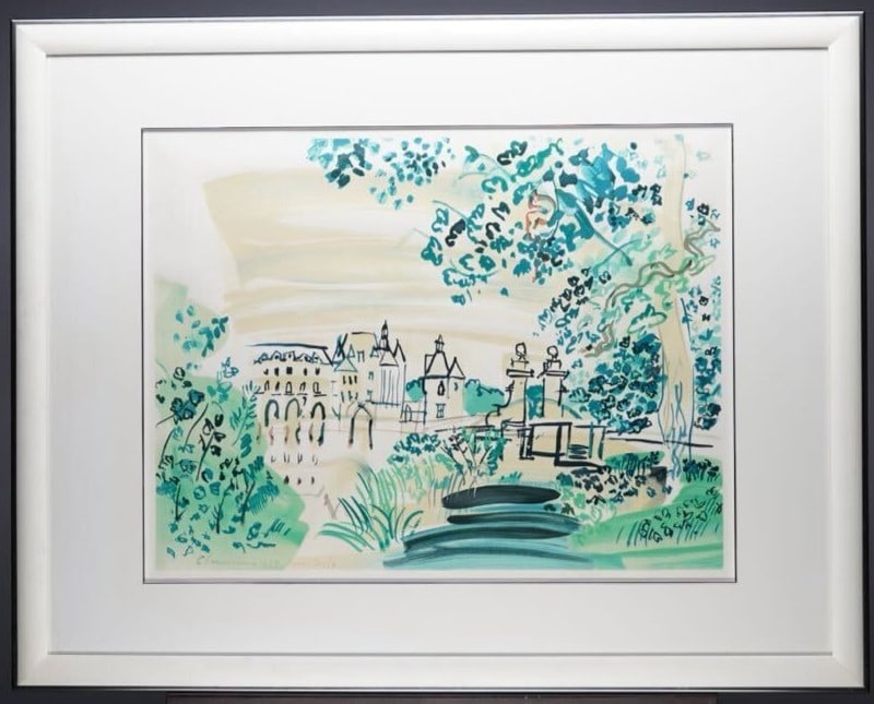 Raoul Dufy Lithograph Print "Chenonceaux" Signed 1937 SPADEM Paris 1967 (1 of 10)