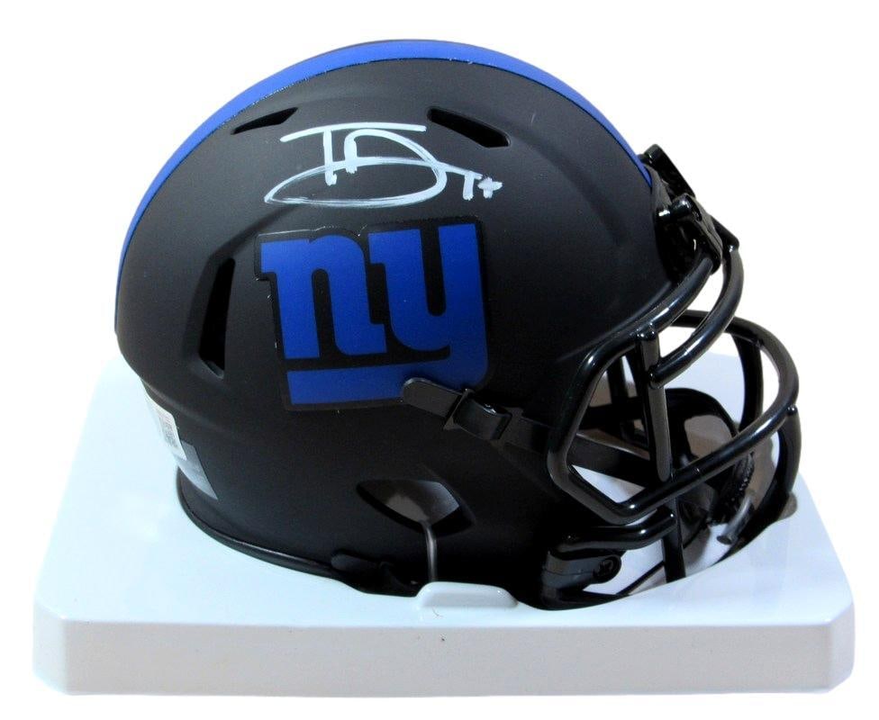 Tommy DeVito Autographed/signed Color Rush Mini Helmet Giants Beckett 184884 (1 of 3)