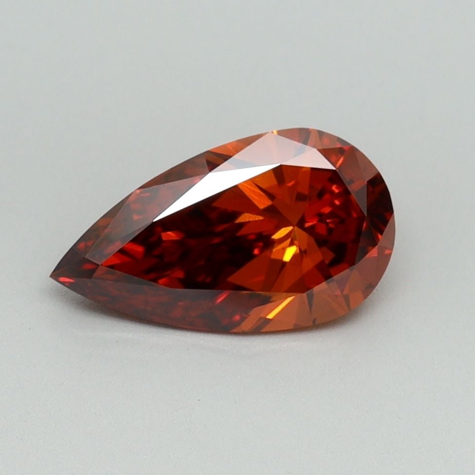 IGI Pear 1.0ct Fancy Deep Orange VS2 - Loose Lab Diamond (1 of 1)