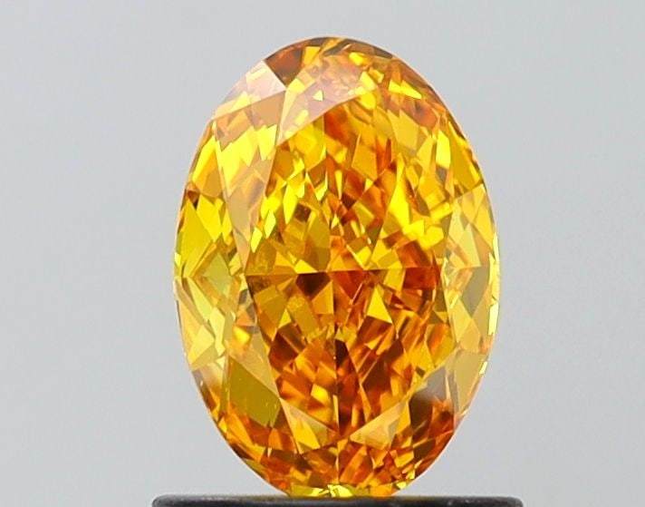 IGI Oval 1.04ct Fancy Vivid Yellow VS1 - Loose Lab Diamond (1 of 1)