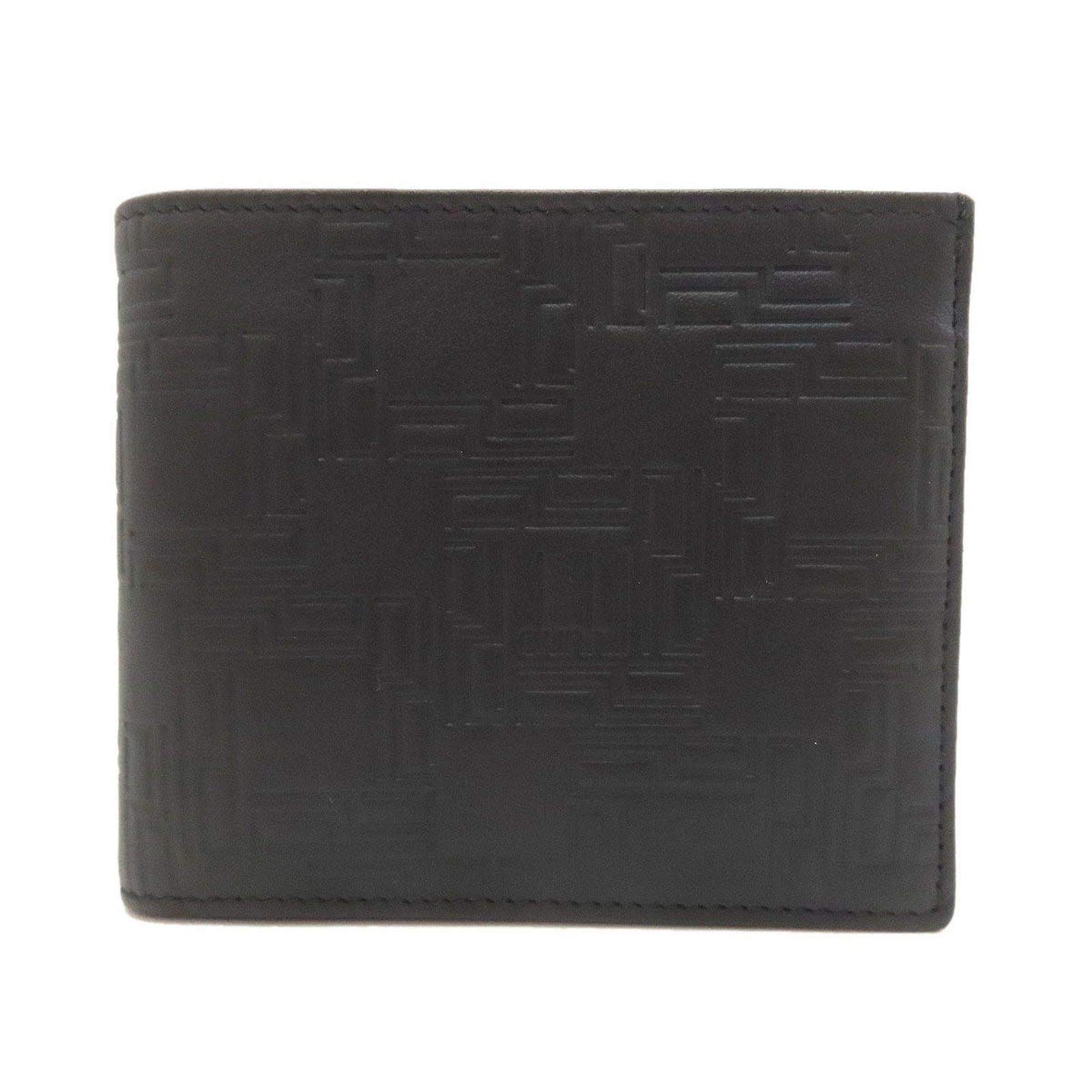 Leather Dunhill Bi-Fold Wallet: Leather Dunhill Bi-Fold Wallet This black bi-fold wallet for men by Dunhill is crafted from leather, measuring 9cm x 10cm x 2.5cm, and is in very good used condition with minor traces of use. Item Spe