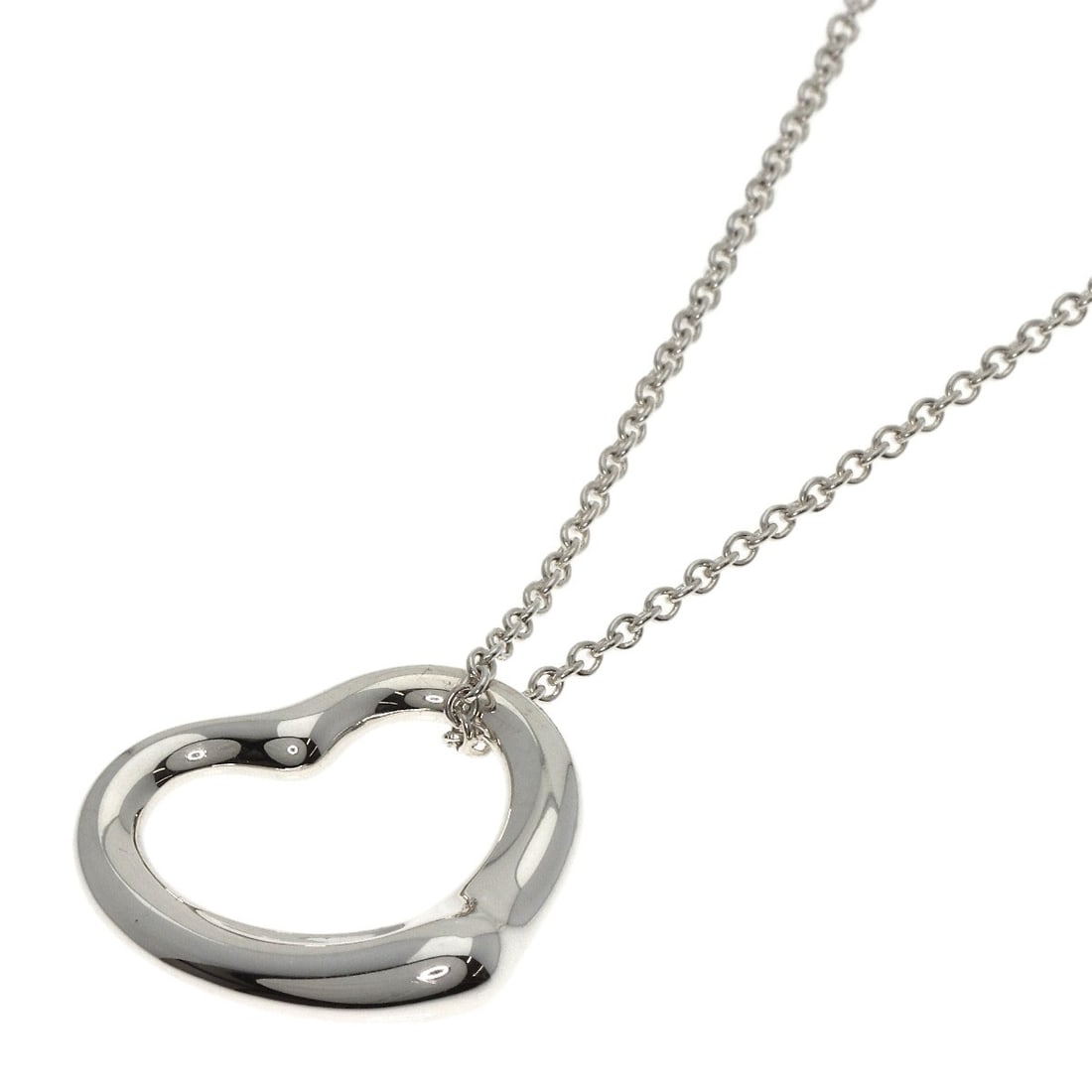 Silver Open Heart Necklace TIFFANY&Co. (1 of 6)