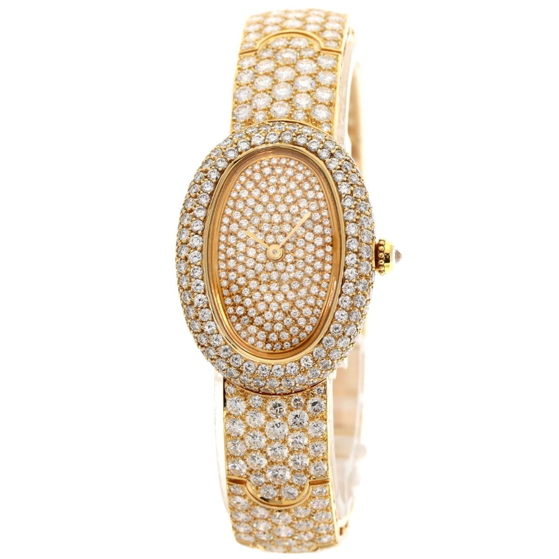 Yellow CARTIER Baignoire Full Diamond Watches WB505151 K18 Yellow Gold/ 18K (1 of 20)