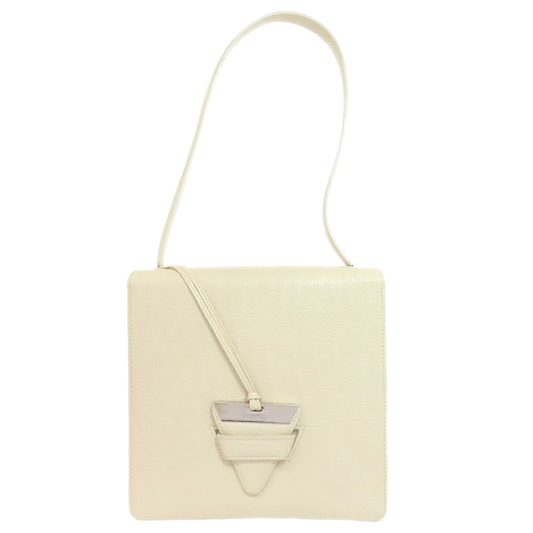 LOEWE Leather Barcelona Shoulder Bag: LOEWE Leather Barcelona Shoulder Bag The LOEWE Leather Barcelona Shoulder Bag is crafted from cream leather and features a shoulder bag style. It is made in Spain. Item Specifics: Brand: LOEWE Style: