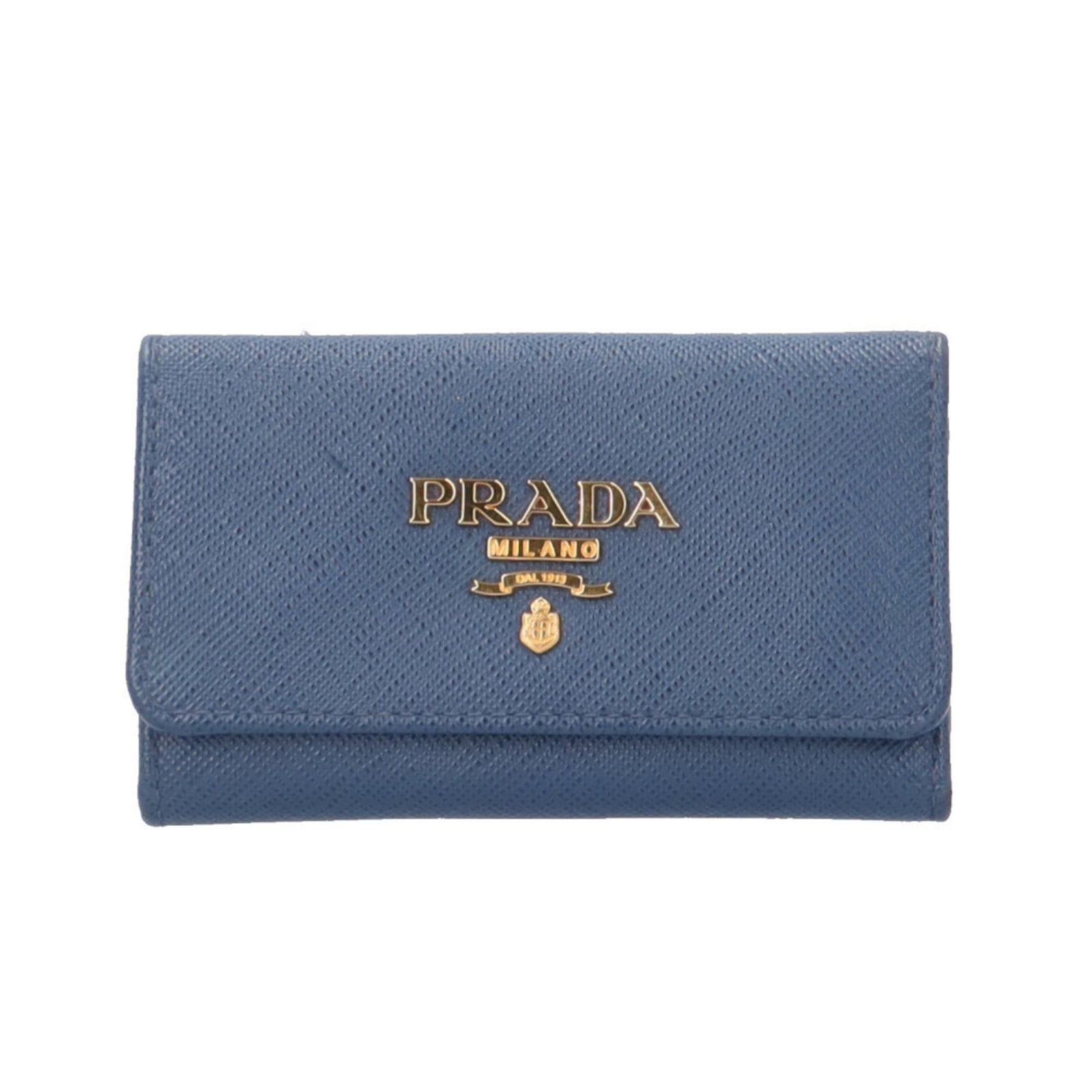 Leather Keycase Prada: Leather Keycase Prada Prada Keycase in blue leather, suitable for both men and women, shows traces of usage with some scratches, overall in good condition. Item Specifics: Brand: Prada Type: Keycase C