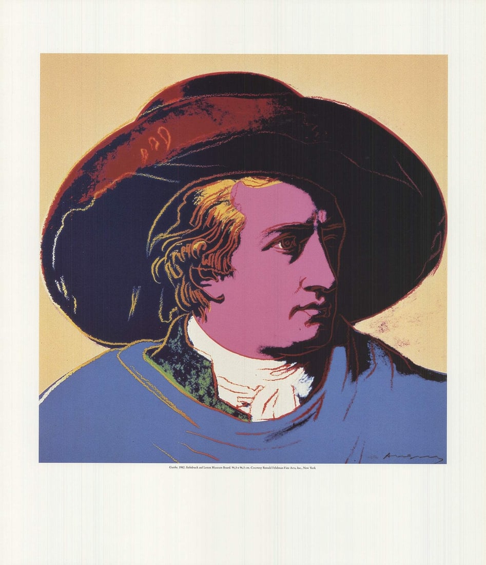 ANDY WARHOL Goethe Poster, 22" x 19", 1990 Pop Art (1 of 4)