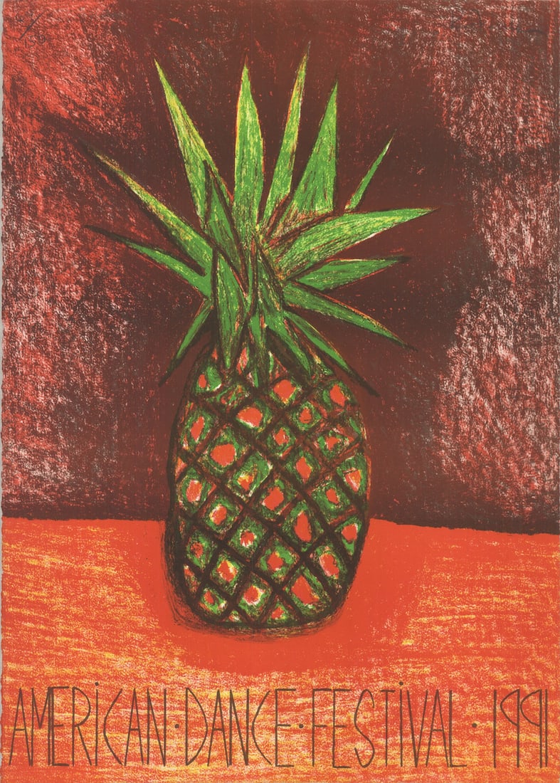 RAFAEL FERRER Signed 30" x 36" Serigraph 1991 American Dance Festival: RAFAEL FERRER Signed 30" x 36" Serigraph 1991 American Dance Festival Signed by artist Rafael Ferrer, this 1991 serigraph titled 'American Dance Festival' measures 30 x 36 inches, with an image size o