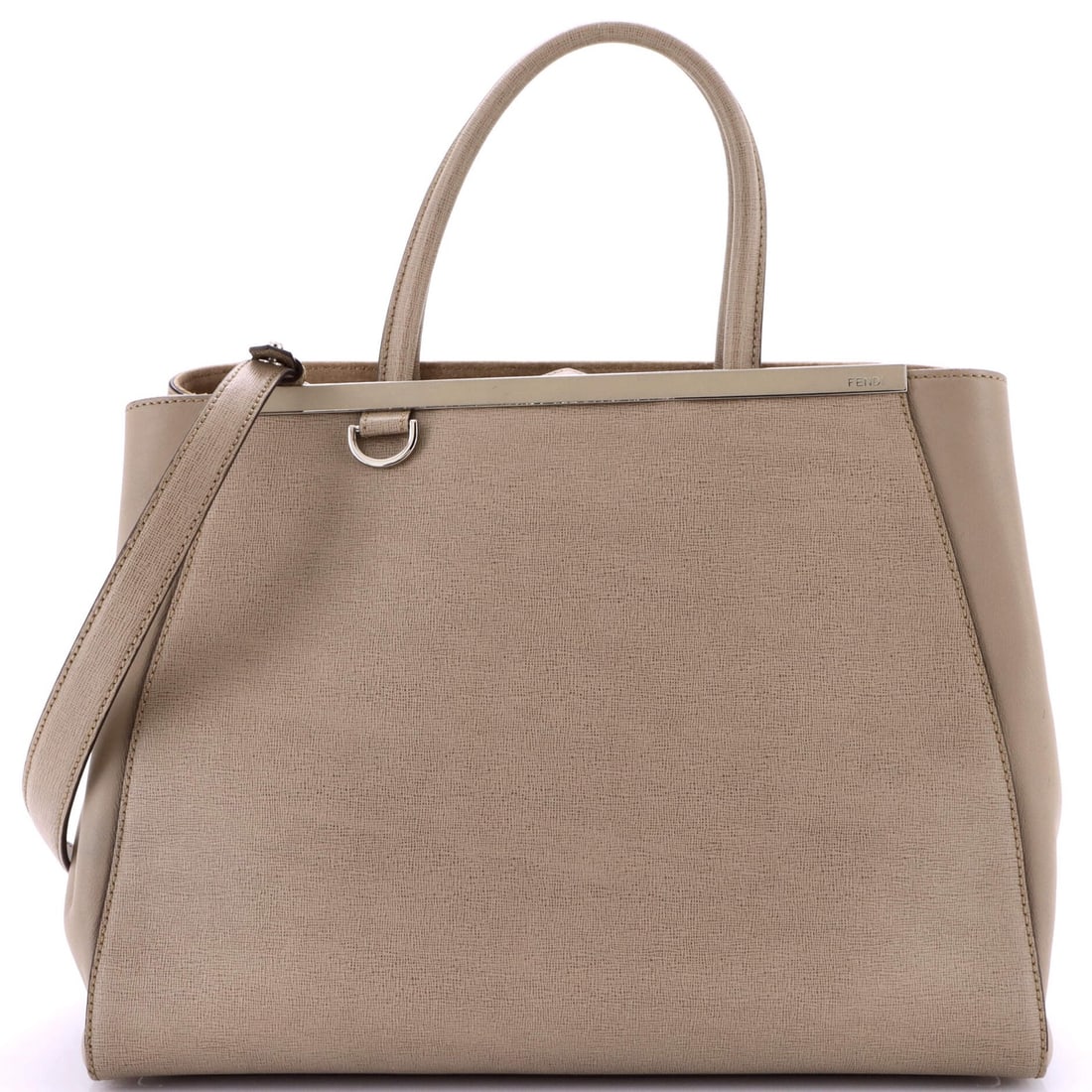 Fendi Peekaboo Bag Regular Rigid Leather: Fendi Peekaboo Bag Regular Rigid Leather The Fendi Peekaboo Bag is a regular rigid leather handbag in neutral color, featuring a handle drop of 5 inches and dimensions of 10" height, 14" width, and 5"