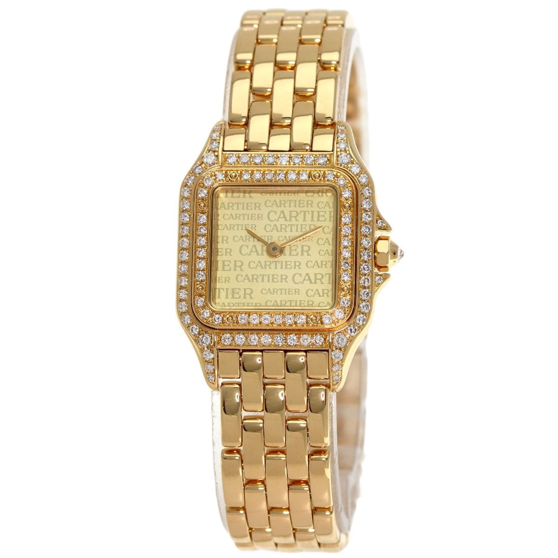 Gold CARTIER PANTHERE SM Diamond Watches K18 Yellow Gold/ 18K Yellow: Gold CARTIER PANTHERE SM Diamond Watches K18 Yellow Gold/ 18K Yellow Cartier Panthere SM Diamond Watch in 18K Yellow Gold with an analog display and quartz movement, suitable for a wrist size of 6.10