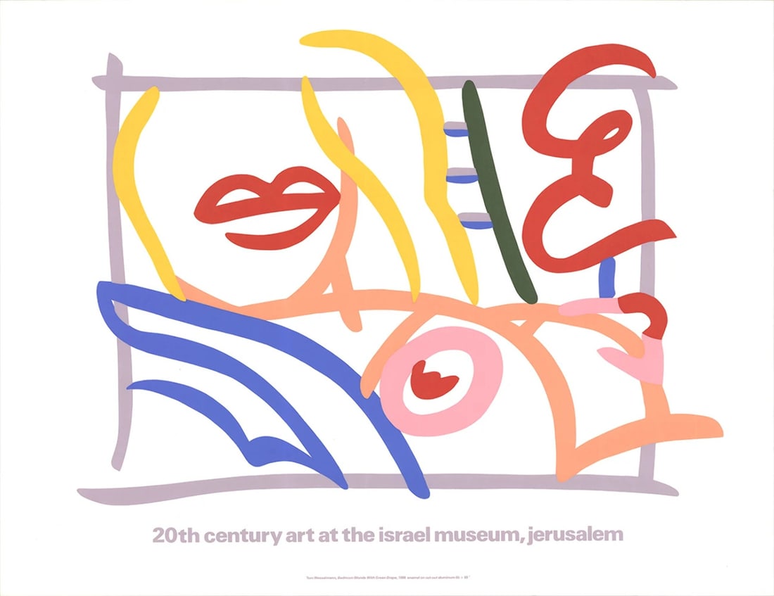 TOM WESSELMANN 1986 Serigraph Blonde with Green Drape 20" x 26" Pop Art (1 of 1)