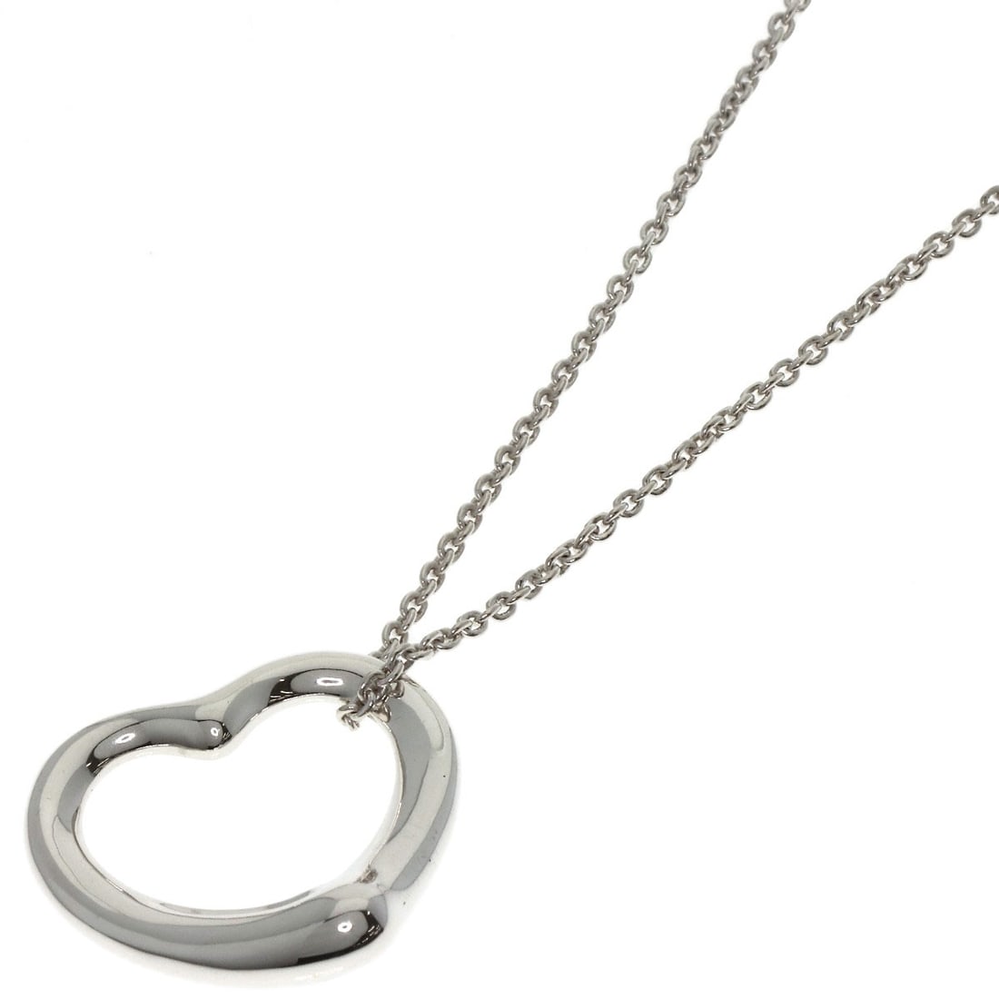 Silver Open Heart Necklace TIFFANY&Co. (1 of 6)