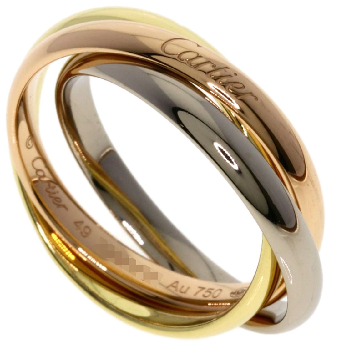 CARTIER Trinity Small Model #49 Ring K18 Yellow & White Gold (1 of 8)