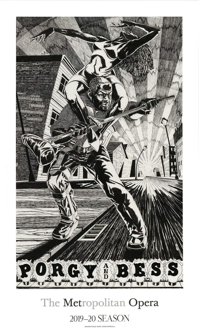 The Gershwin's Porgy and Bess Offset Lithograph 40" x 24" by KERRY JAMES MARSHALL (1 of 4)