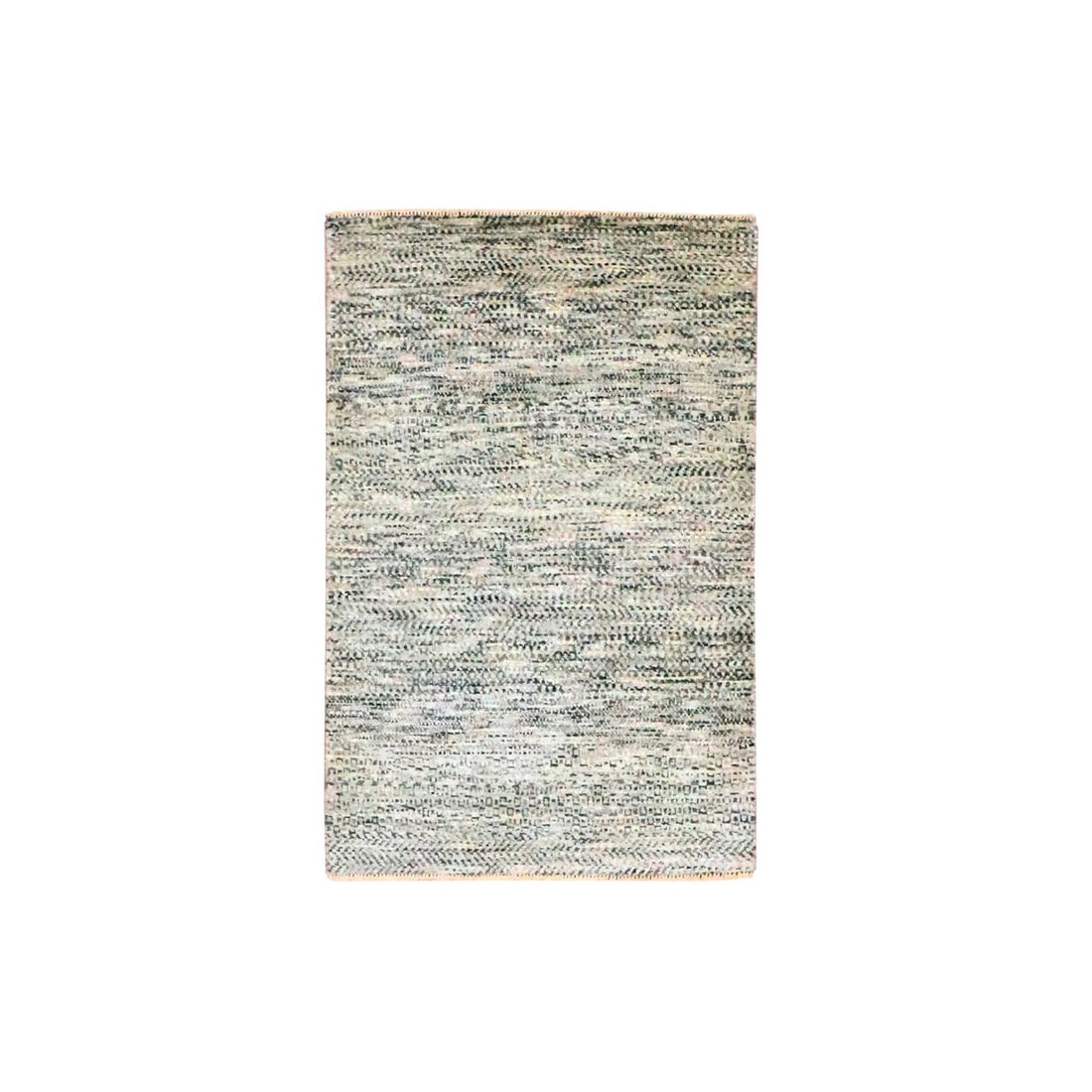 Design 2'x3' Beige Undyed Natural Wool Modern Hand Knotted Mat Rug Grass: Design 2'x3' Beige Undyed Natural Wool Modern Hand Knotted Mat Rug Grass This modern hand-knotted mat rug, measuring 2' x 3', is crafted from undyed natural beige wool with a cotton foundation,