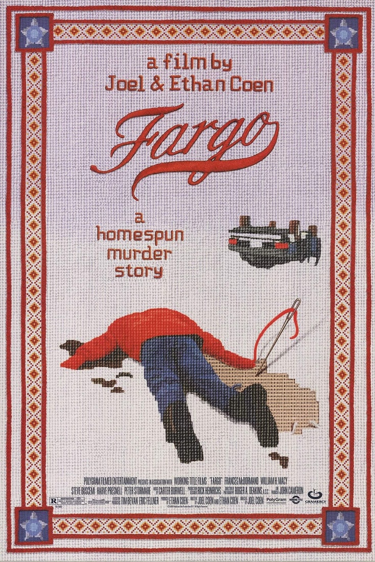 ARTIST UNKNOWN 1996 Fargo Offset Lithograph 40" x 27": ARTIST UNKNOWN 1996 Fargo Offset Lithograph 40" x 27" Louis Vuitton Wool Stole in beige and black, measuring 30cm x 1.98m. Condition is used (very good) with some minor traces of usage. Item