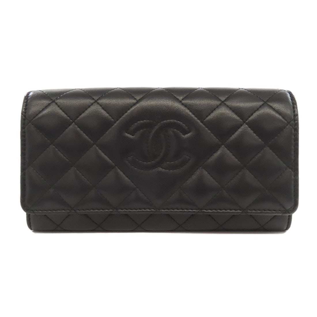 Lambskin CHANEL Matelasse SilverHardware Long wallet (with coin pocket) (1 of 20)