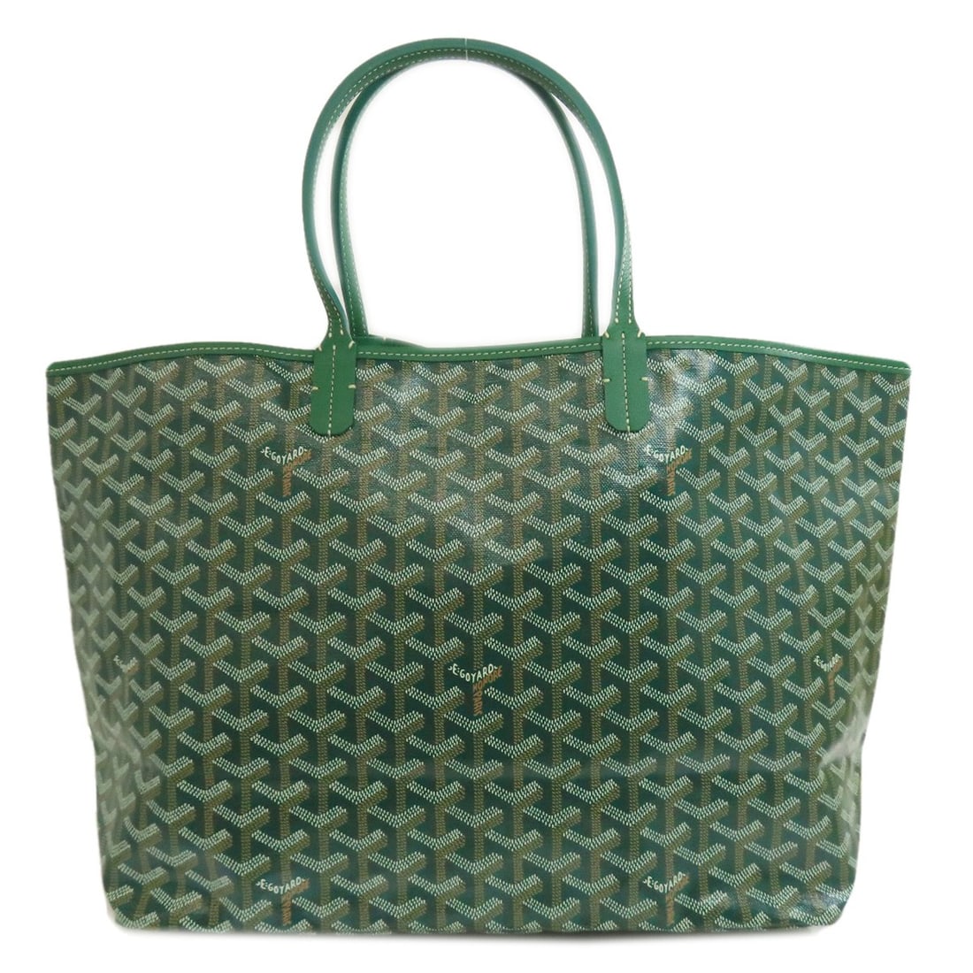 Saint Louis PM Tote Bag Coating Canvas GOYARD: Saint Louis PM Tote Bag Coating Canvas GOYARD The GOYARD Saint Louis PM Tote Bag features a green coating canvas exterior and is made in France. It is styled as a classic tote bag. Item Specifics: Bra