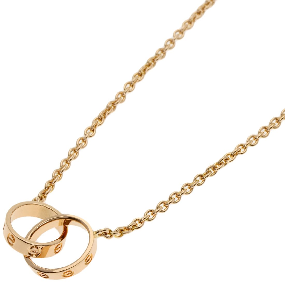 CARTIER K18 Pink Gold Baby Love Necklace: CARTIER K18 Pink Gold Baby Love Necklace This CARTIER Baby Love Necklace is made of K18 pink gold, measures 17.3 inches in length, and originates from France, with no main stone included. Item