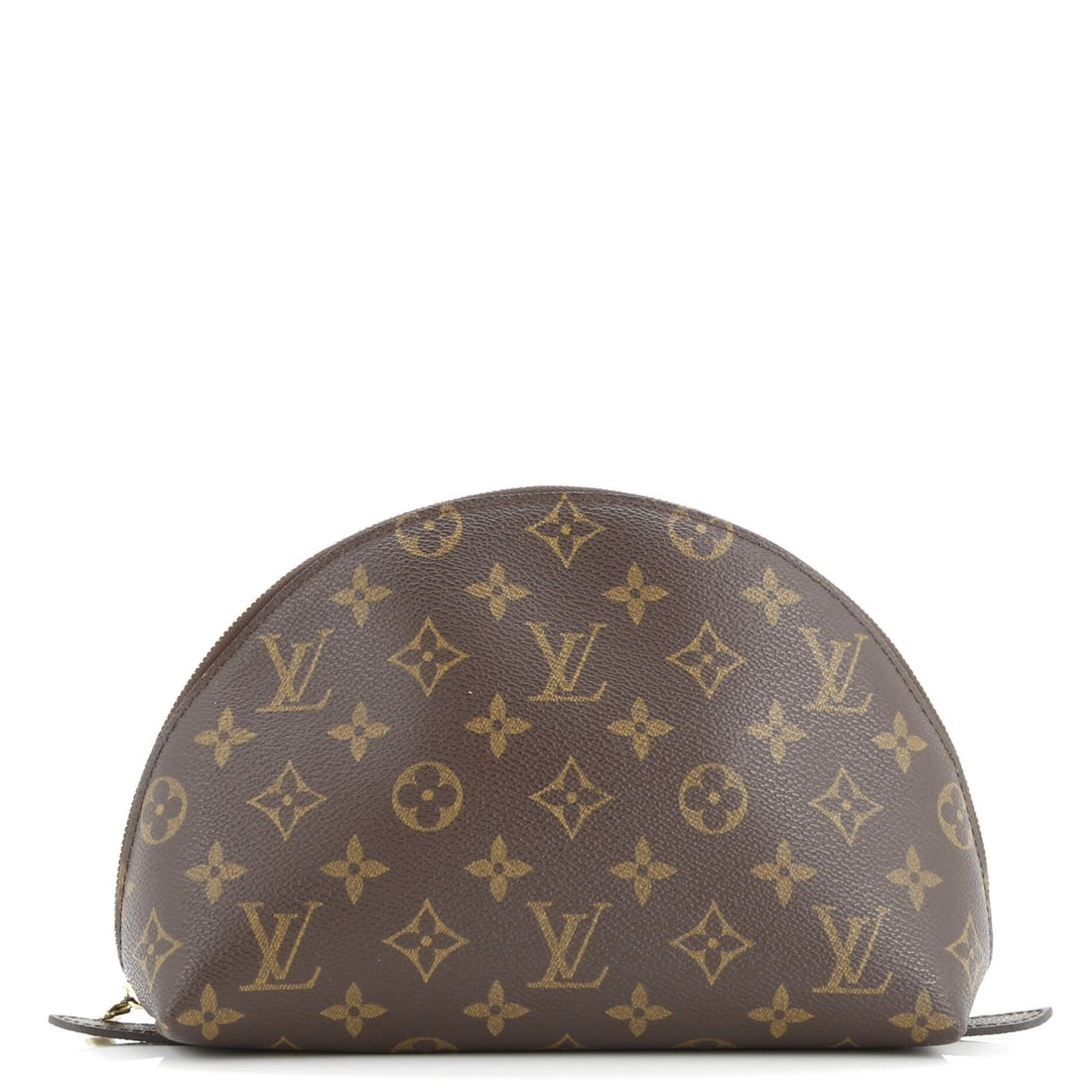 Louis Vuitton GM Monogram Canvas Vanity Cosmetic Pouch: Louis Vuitton GM Monogram Canvas Vanity Cosmetic Pouch This small Prada embossed Grace Triangle Logo zip crossbody bag is made from green leather with a black fabric interior, in excellent condition