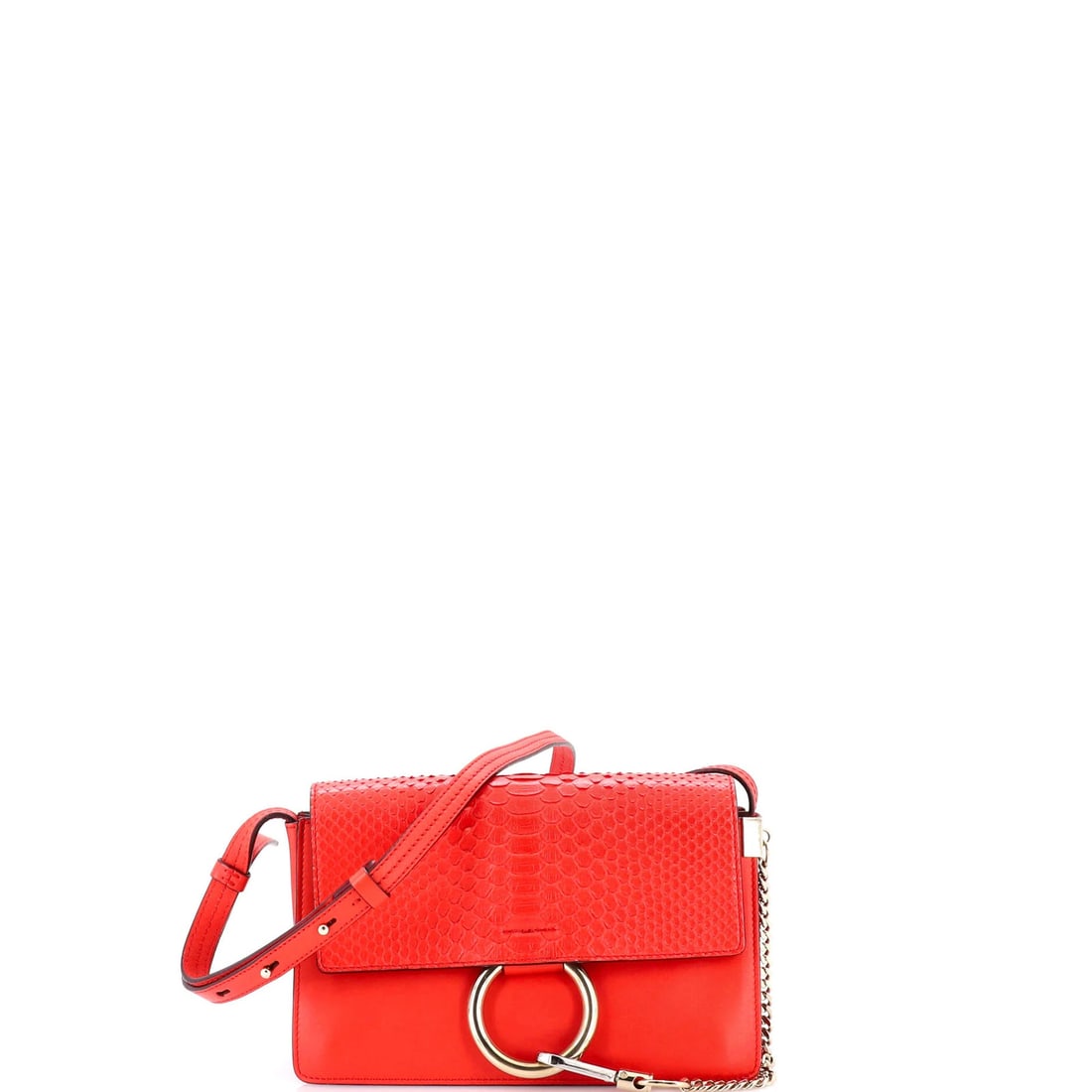 Chloe Small Faye Shoulder Bag in Leather and Python (1 of 7)