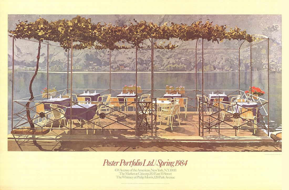 DAVID LINGWOOD Spring 1984 Offset Lithograph 25" x 37.75" Contemporary: DAVID LINGWOOD Spring 1984 Offset Lithograph 25" x 37.75" Contemporary David Lingwood's "Spring 1984" offset lithograph measuring 25" x 37.75", in near mint condition with very light signs of handling