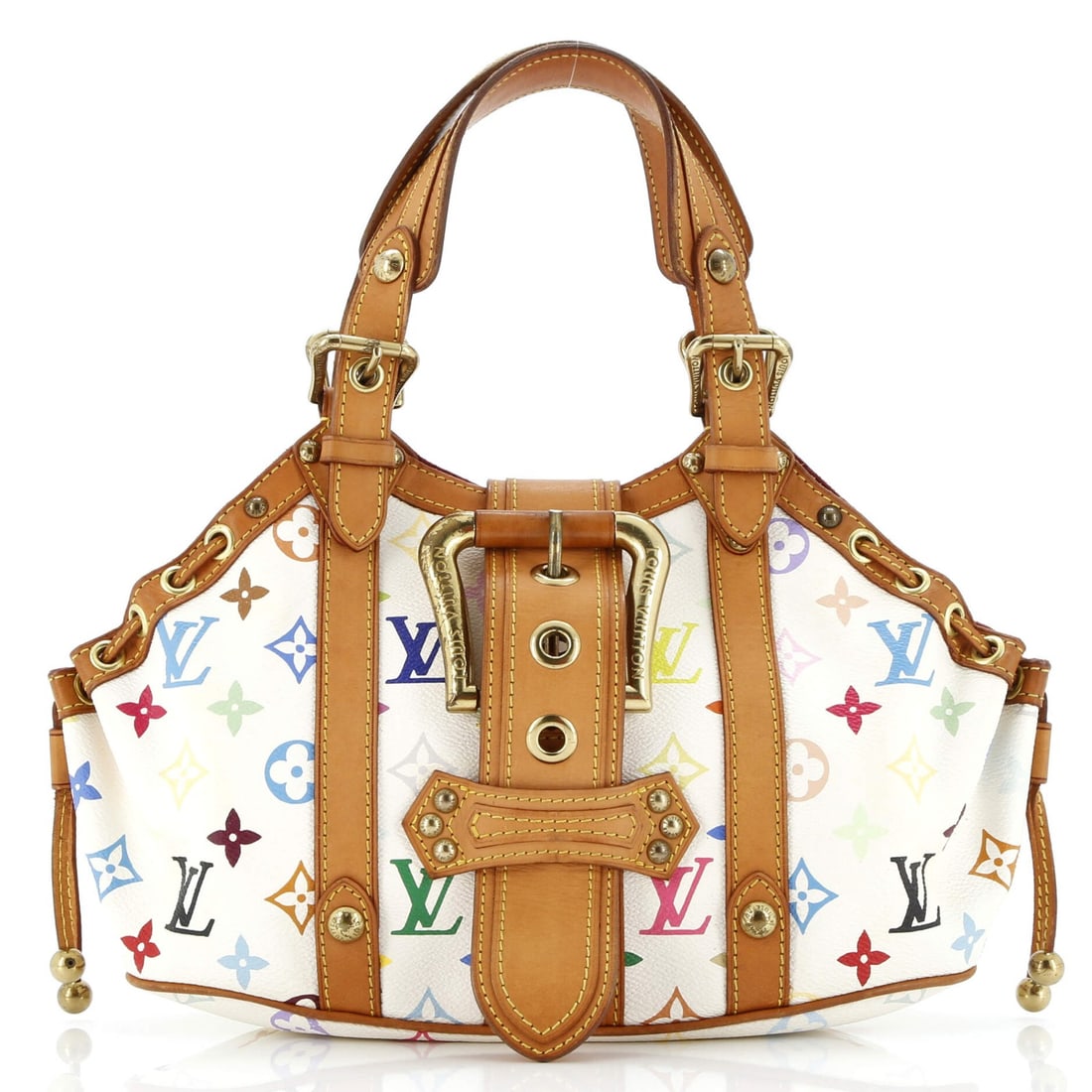 GM Louis Vuitton Theda Handbag Monogram Multicolor (1 of 8)