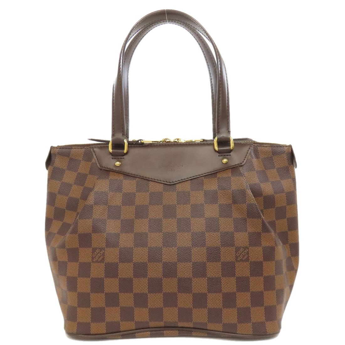 Westminster PM Tote Bag LOUIS VUITTON N41102 Damier Canvas: Westminster PM Tote Bag LOUIS VUITTON N41102 Damier Canvas Westminster PM Tote Bag by Louis Vuitton is a brown damier canvas tote bag, made in France. Item Specifics: Brand: LOUIS VUITTON Style: