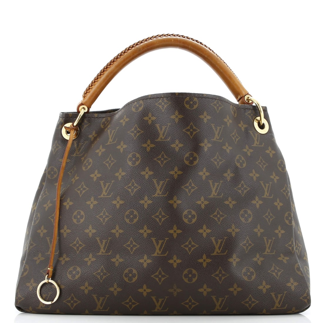 Louis Vuitton Monogram Canvas Artsy Handbag MM: Louis Vuitton Monogram Canvas Artsy Handbag MM Louis Vuitton Monogram Canvas Artsy Handbag MM features brown coated canvas with gold hardware, measuring 12.5" in height and 16.5" in width, in good con