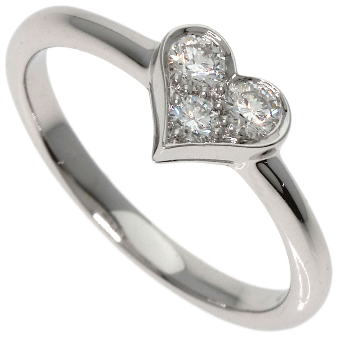 TIFFANY&Co. Platinum PT950 Sentimental Heart Diamond Ring: TIFFANY&Co. Platinum PT950 Sentimental Heart Diamond Ring TIFFANY&Co. platinum PT950 ring with a diamond, ring size 5.75 (US), featuring a silver exterior. Item Specifics: Brand: TIFFANY&Co. Style: