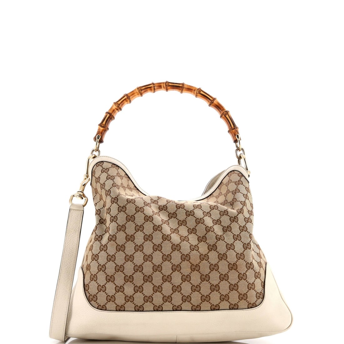 Gucci Medium Diana Bamboo Shoulder Bag GG Canvas (1 of 7)