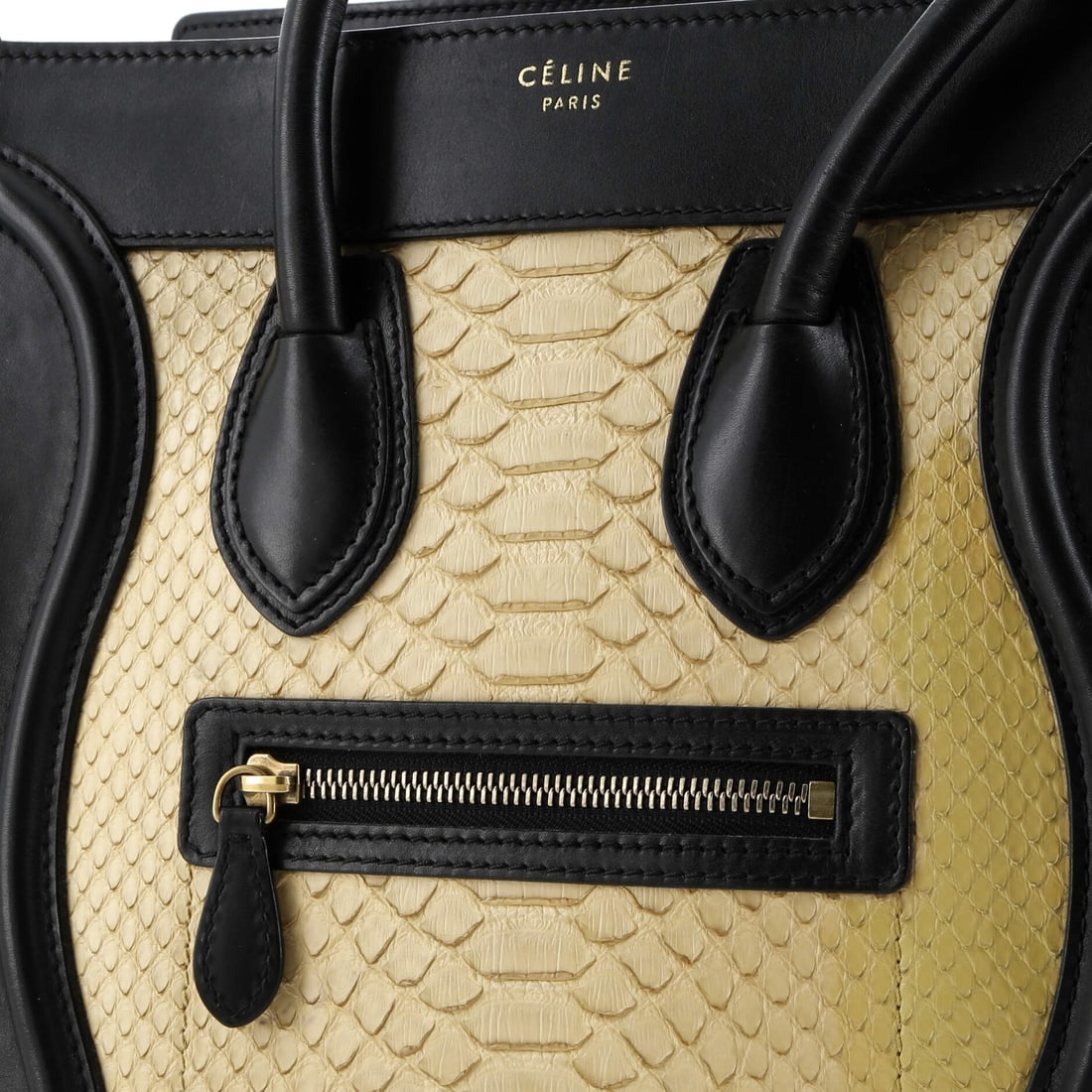 Micro Python and Leather Luggage Bag by Celine - 6