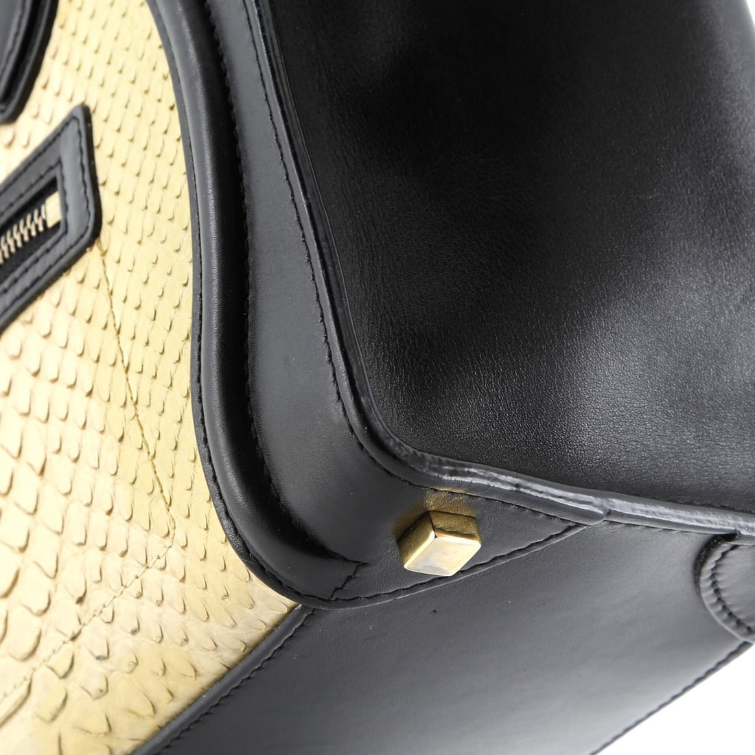 Micro Python and Leather Luggage Bag by Celine - 7