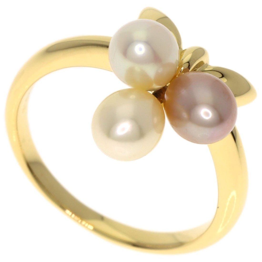 Mikimoto K18 Yellow Gold Pearl Ring (1 of 8)