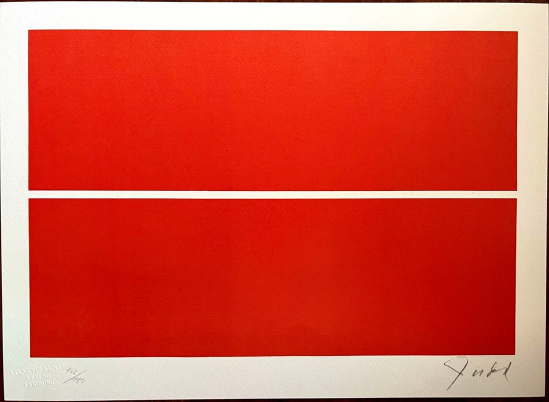 Donald Judd Lithograph Signed Numbered COA (1 of 9)