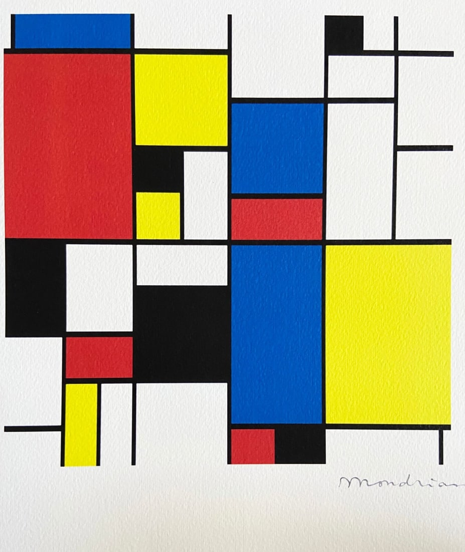 Piet Mondrian Limited Edition Lithograph 1979, 250 Copies (1 of 7)