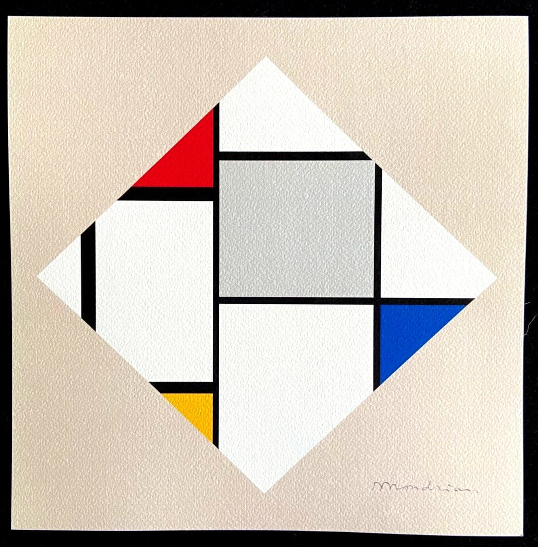 Piet Mondrian Lithograph Signed Numbered COA (1 of 5)