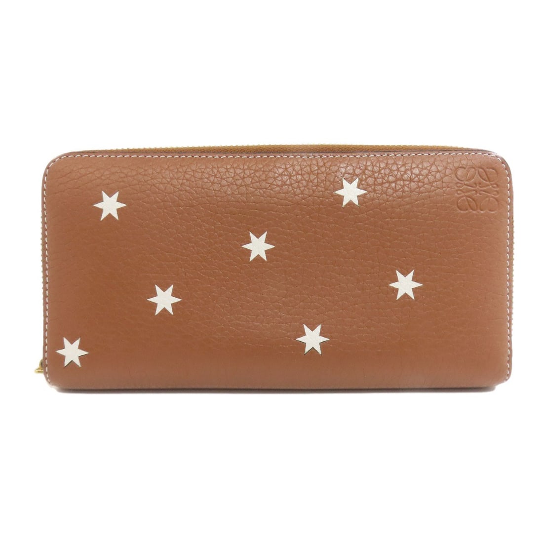 LOEWE Long Wallet with Coin Pocket, Star Motif Calf: LOEWE Long Wallet with Coin Pocket, Star Motif Calf This LOEWE Long Wallet, crafted from brown calf leather and featuring a coin pocket, originates from Spain and is ideal for stylish organization. It