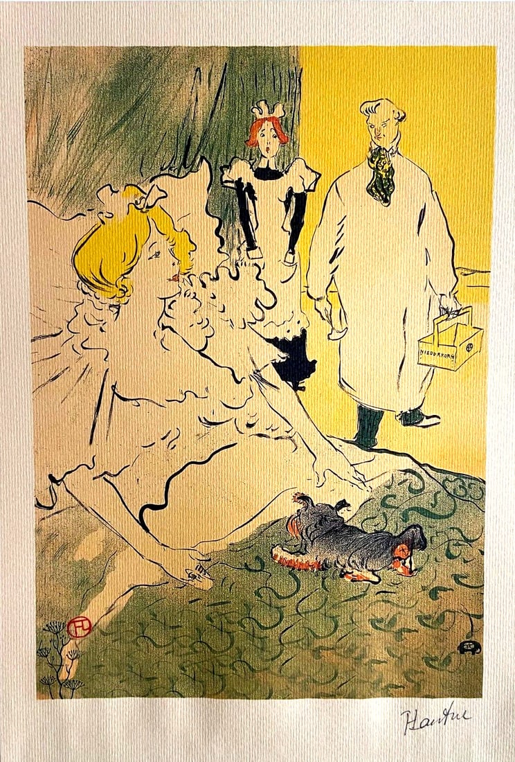 Henri De Toulouse-Lautrec Lithograph 1952 Signed with COA (1 of 6)