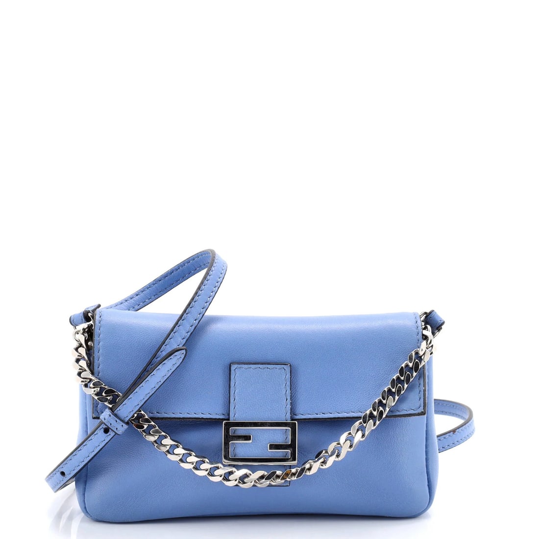 Micro Leather Fendi Baguette Bag: Micro Leather Fendi Baguette Bag CARTIER Tank Francaise SM wristwatch made of stainless steel with quartz movement and analog display, featuring a silver color and designed for a wrist size of 5.90 in