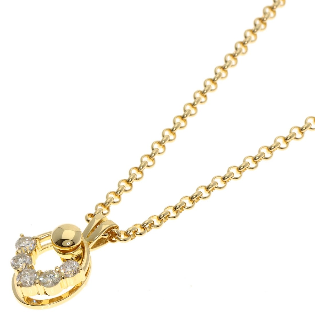 0.76ct Swing Diamond Necklace in K18 Yellow Gold, 12.5g (1 of 6)