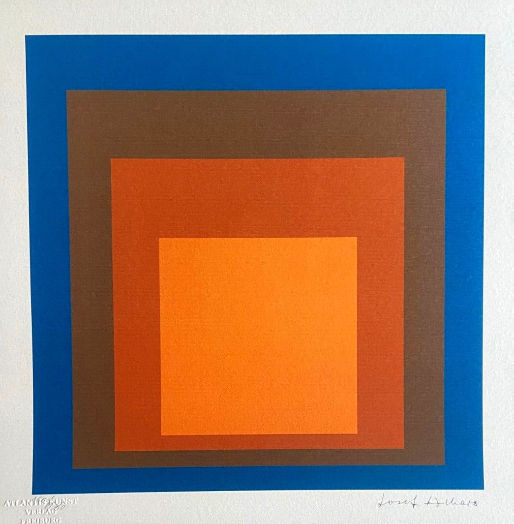 Josef Albers Lithograph Signed Hand Numbered COA Op Stamped (1 of 8)