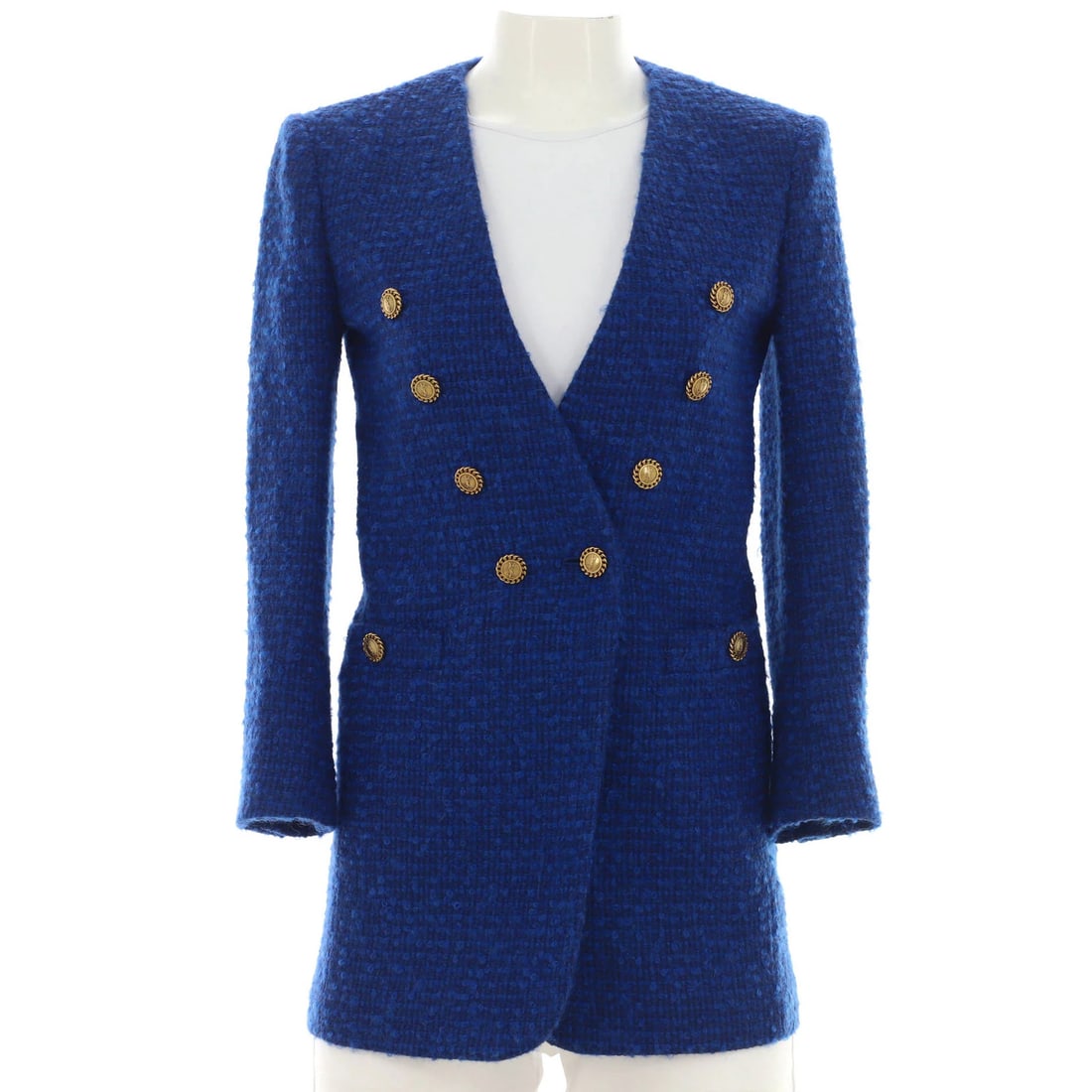 Saint Laurent Women's Wool Blend Double Breasted Jacket (1 of 5)