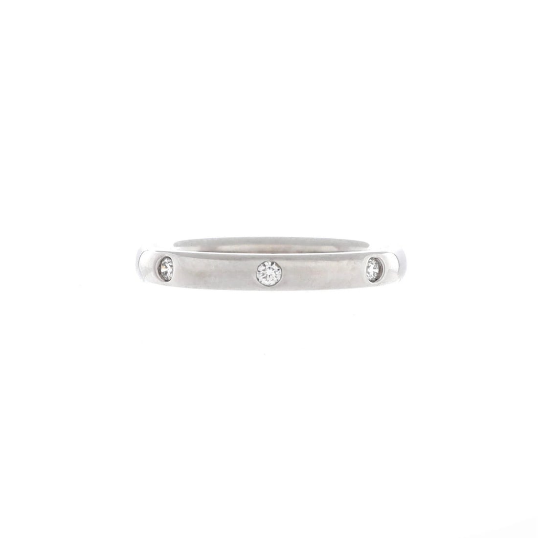 Van Cleef & Arpels Platinum Wedding Band Ring Tendrement Etoiles with 3 Diamonds: Van Cleef & Arpels Platinum Wedding Band Ring Tendrement Etoiles with 3 Diamonds This Van Cleef & Arpels platinum wedding band ring, model Tendrement Etoiles, features 3 diamonds, is in excellent cond